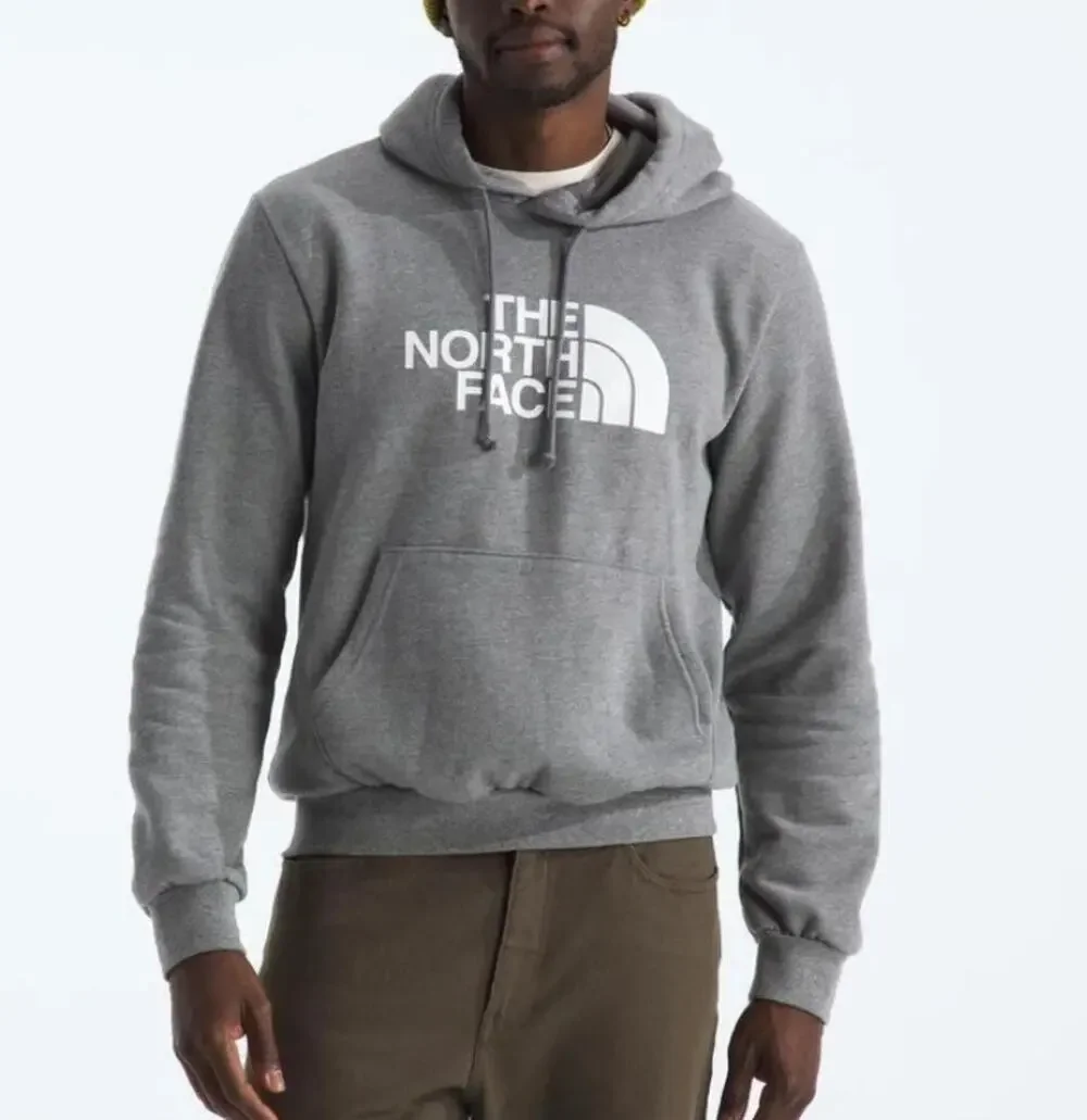 THE NORTH FACE Evolution Half Dome Hoodie Fleece Pale Grey Heather Mens Size L